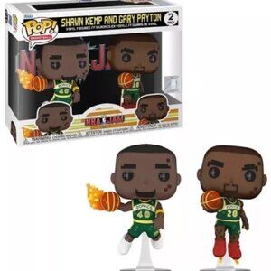 Shawn Kemp & Gary Payton (Seattle Supersonics) 8-Bit NBA Jam Funko Pop! NIB